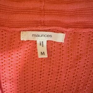 Maurices coral colored cardigan.